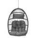 preview thumbnail 11 of 21, Outdoor Garden Rattan Egg Swing Chair Hanging Chair