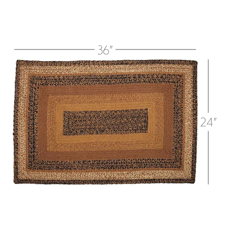 Kettle Grove Jute Rug Rect w/ Pad 24x36 - 2' x 3'