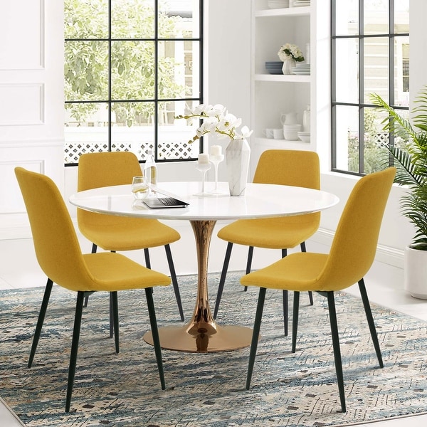 Modern Fabric Upholstered Dining Chairs Set of 4 34 x18 x18