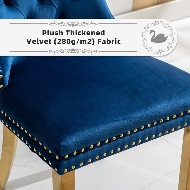 Tufted Naliheads Solid Wood Upholstered Dining Chairs Set of 6