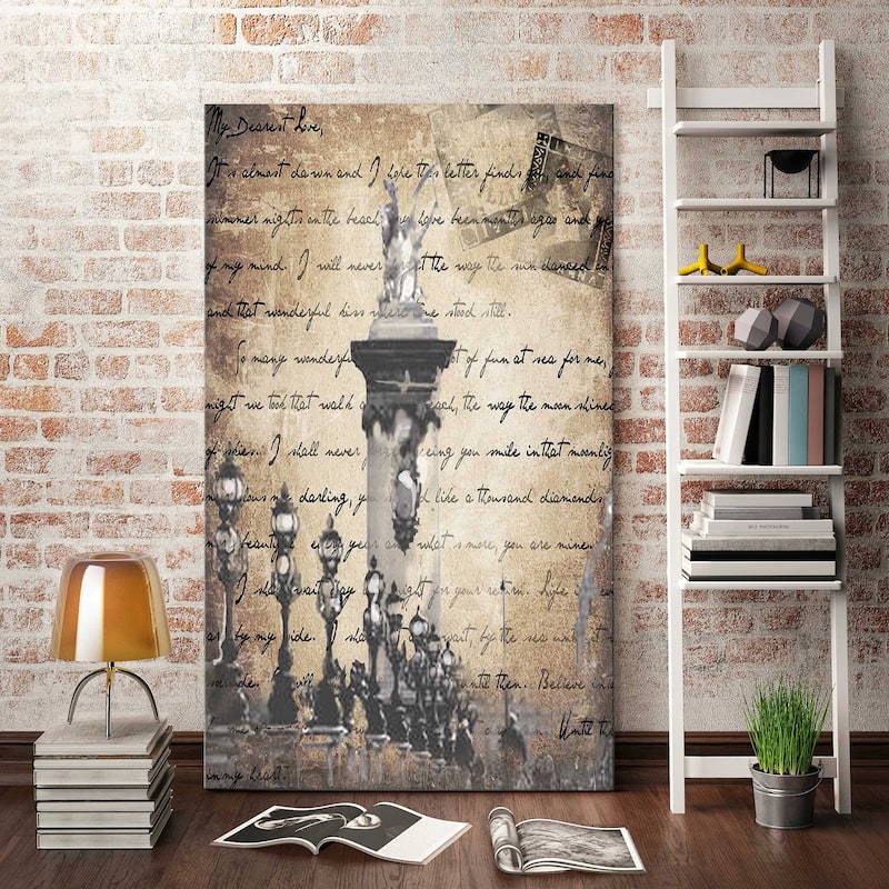 "Vintage Paris 3 in Sepia" by Jodi Print on Canvas