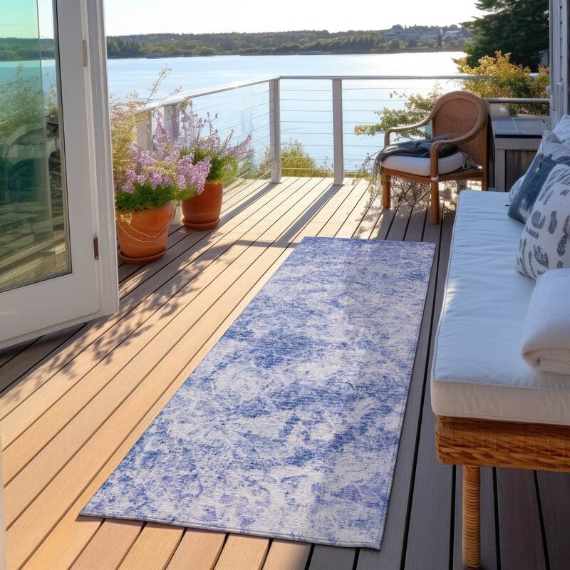 Dava Artistic Abstract Weather Resistant Versatile Elegance Outdoor Rug