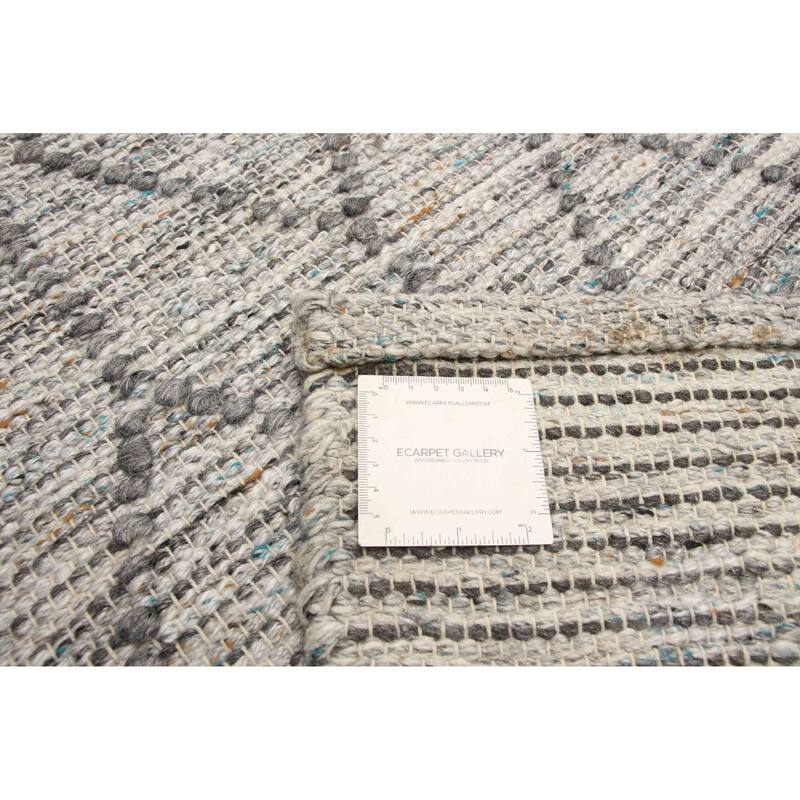 ECARPETGALLERY Braid weave Sienna Grey Wool Rug - 5'3 x 7'3