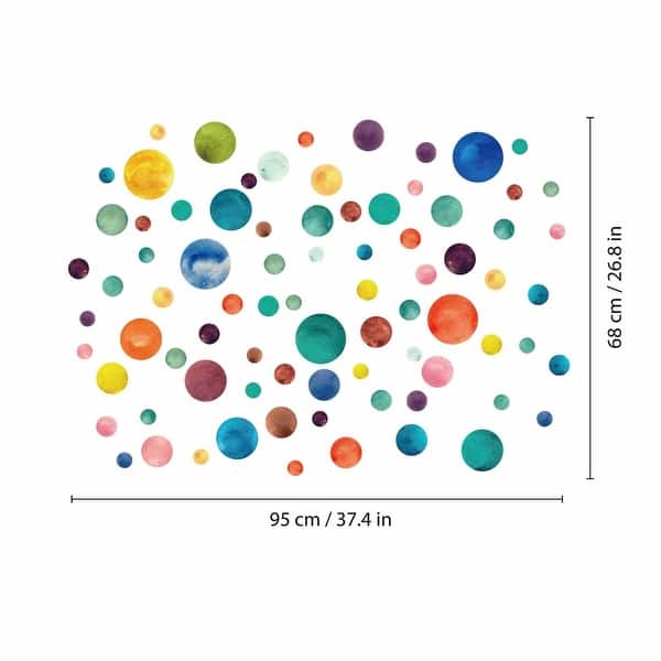 dimension image slide 1 of 5, Walplus Polka Dots Wall Sticker Big Wall Home Decoration Nursery Decor