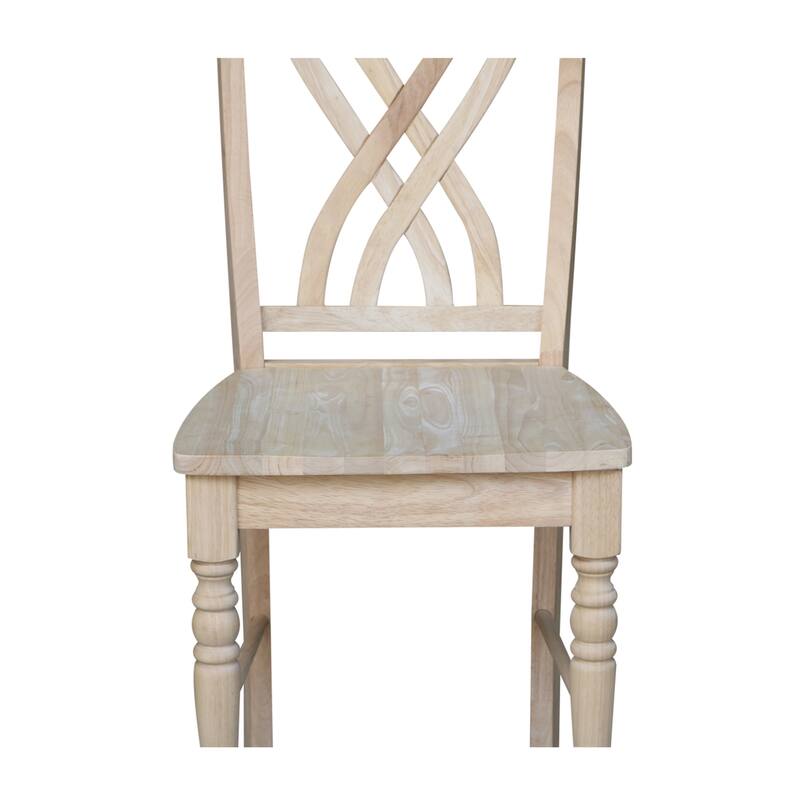 Lattice Solid Wood Stool