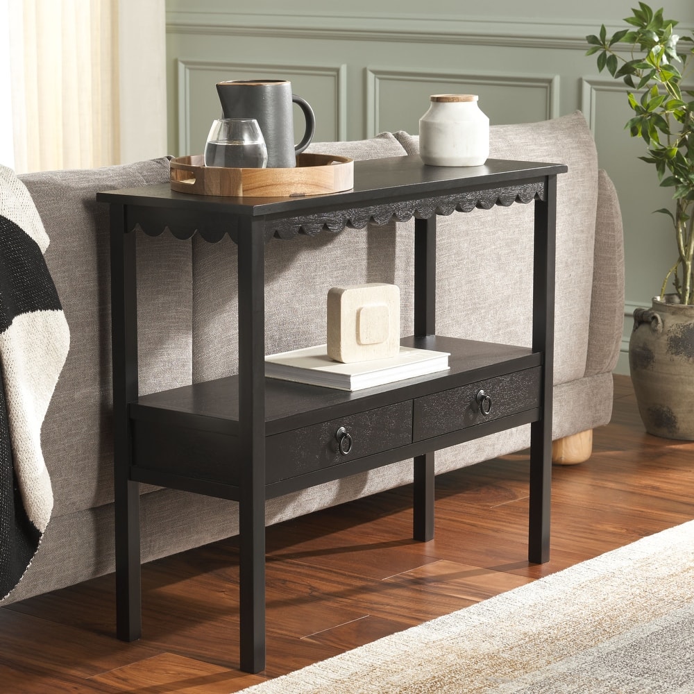 SAFAVIEH Haven Lower 2-Drawer Console Table - 35"W x 13"D x 30"H