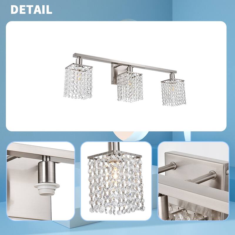 Modern Bathroom Lights with Crystal Shape