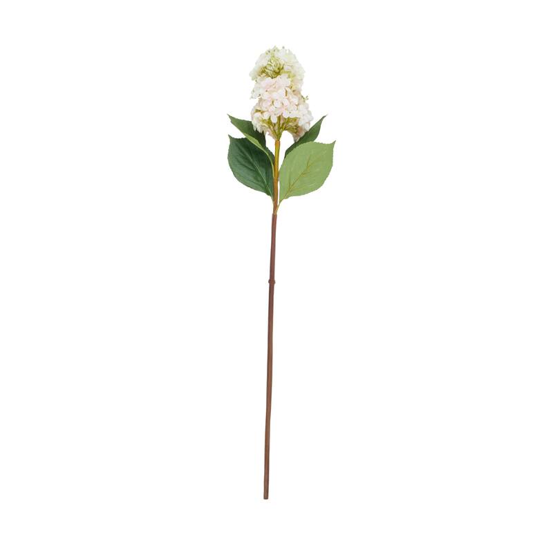 White Faux Foliage Tall Hydrangea Artificial Flower Stem (Set of 8)