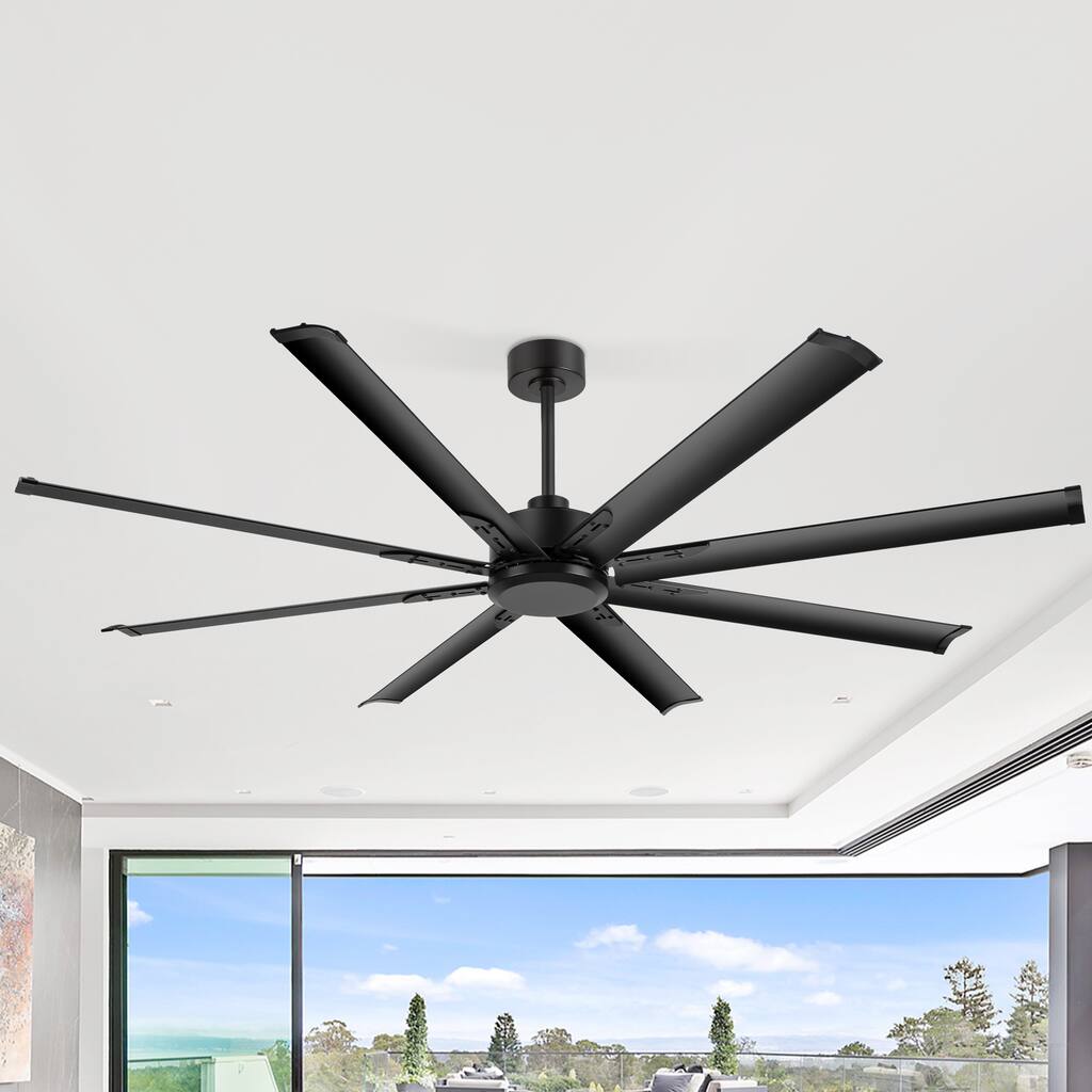 72-inch Large Ceiling Fan without Light with Remote (8-Aluminum Blades)