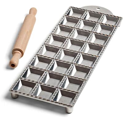 Kings County Tools Ravioli Mold Pasta Cutter - Makes 24 Square 2” Raviolis