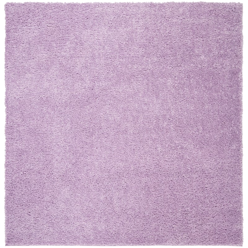 SAFAVIEH August Shag Solid 1.2-inch Thick Area Rug - 6'7" Square - Lilac - Square
