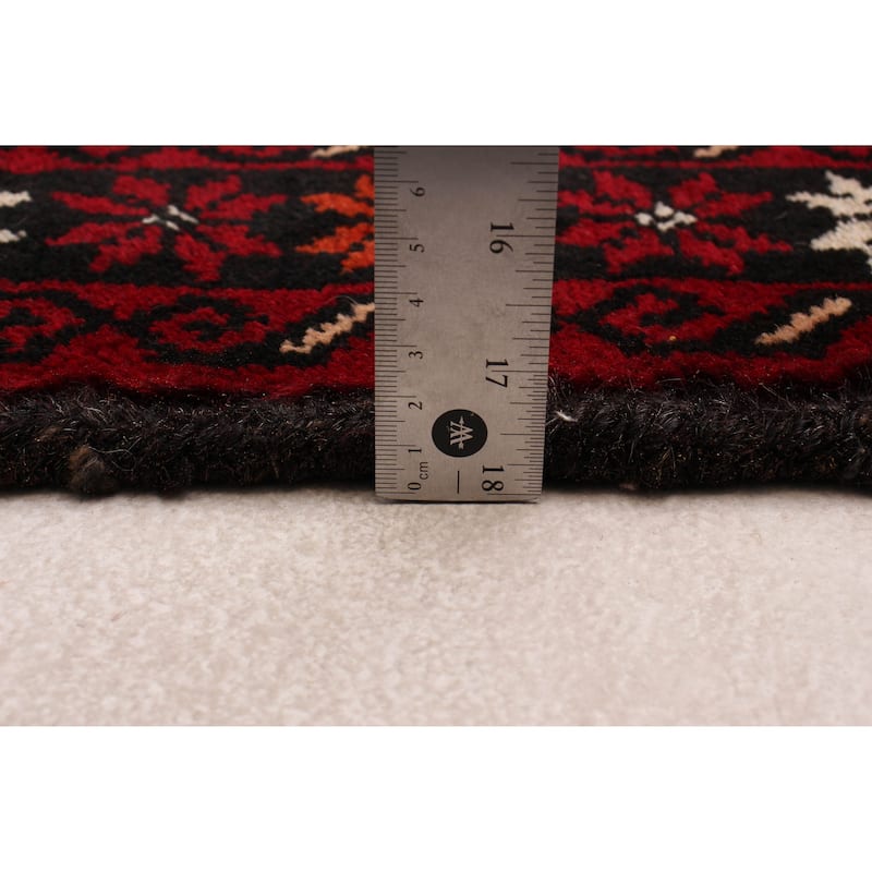 ECARPETGALLERY Hand-knotted Royal Baluch Red Wool Rug - 3'3 x 5'11