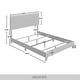 preview thumbnail 17 of 34, CraftPorch Corduroy 4-pieces Mid-Century Modern Grey Bed with Dark Grey Furniture Bedroom Set