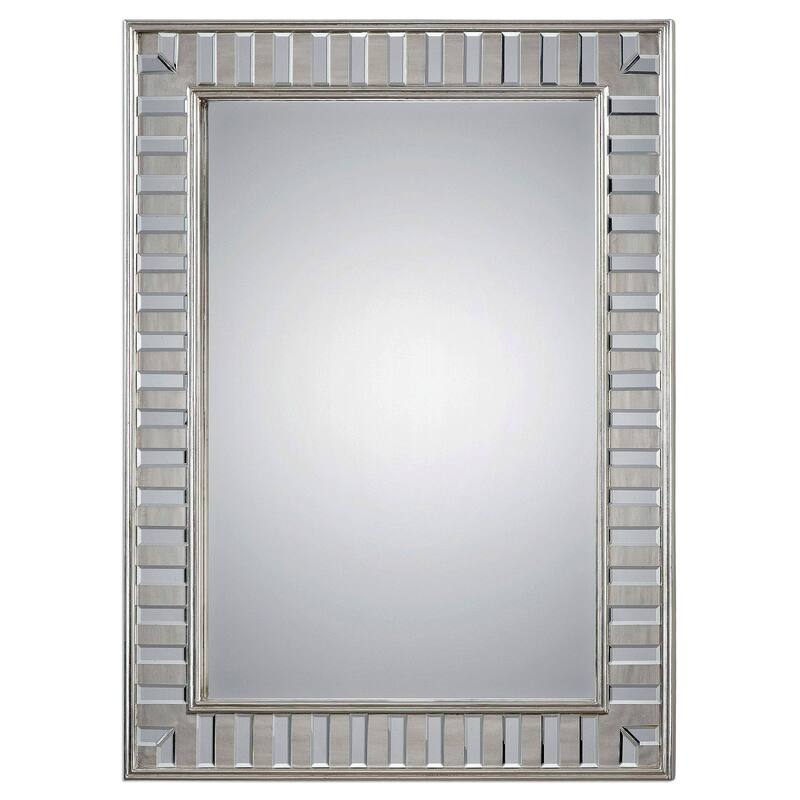 Uttermost Lanester 48" x 36" Large Contemporary Elegant Portrait Wall - Antiqued Silver