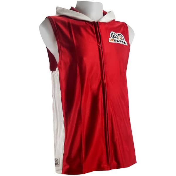 Download Shop Rival Boxing Dazzle Traditional Sleeveless Ring Jacket With Hood Red White Overstock 29486943 Xl