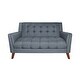 preview thumbnail 7 of 14, Candace Mid-century Modern Fabric Loveseat by Christopher Knight Home