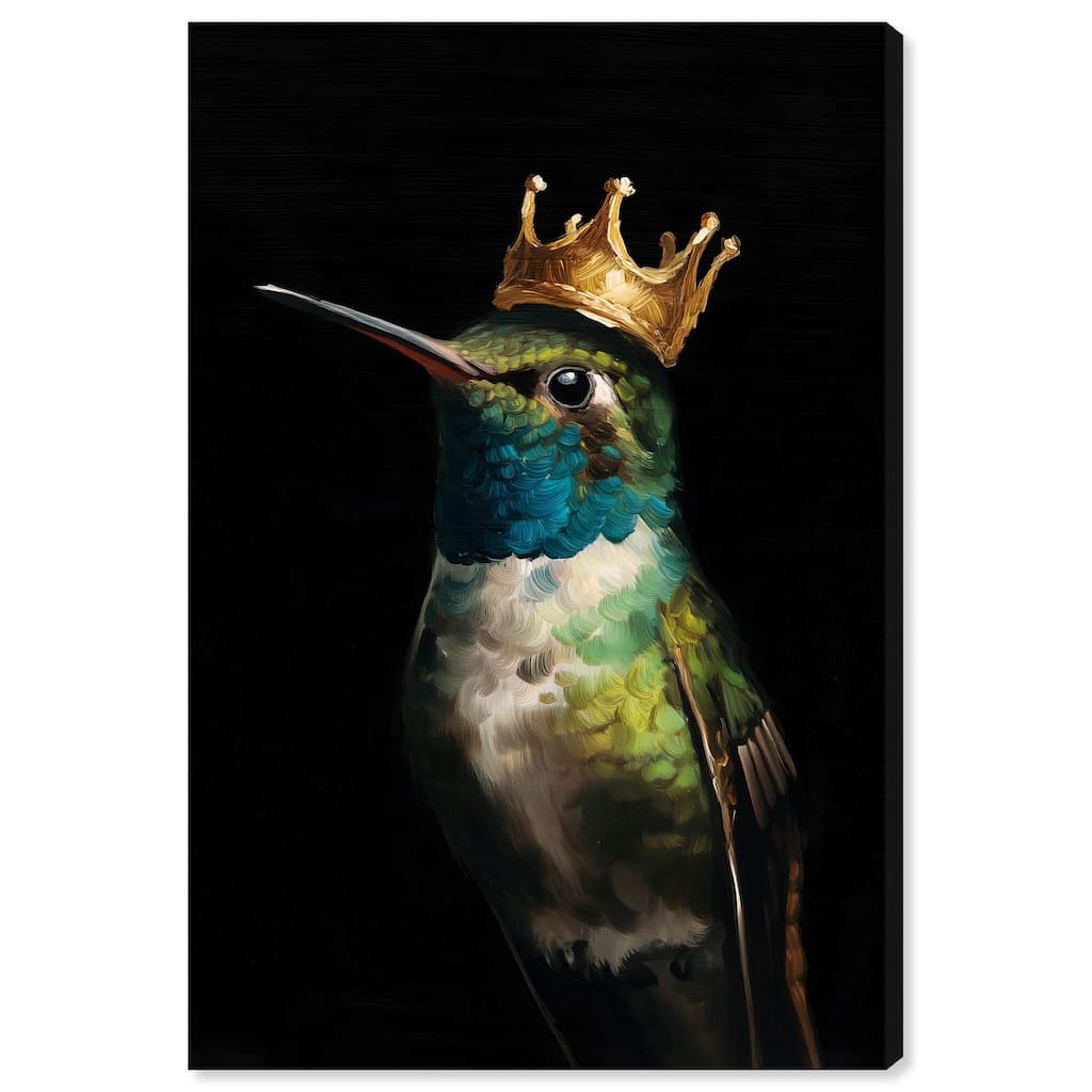 Crowned Azure Bird I Canvas by Art Remedy, Gallery Wrapped