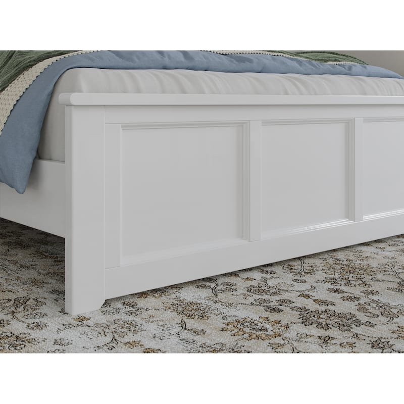 Charlotte Solid Wood Low Profile Platform Bed with Matching Footboard