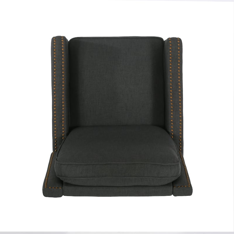 Fabric Upholstered Recliner Chair, Mid-Century Modern Recliner Adjustable Single Sofa Chair with Thicker Seat Cushion