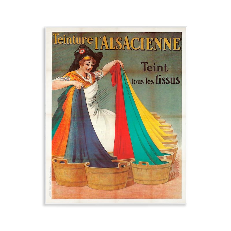 Stupell Vintage Teinture L'Alsacienne Wall Plaque Art Design By Marcus Jules - 11 x 14