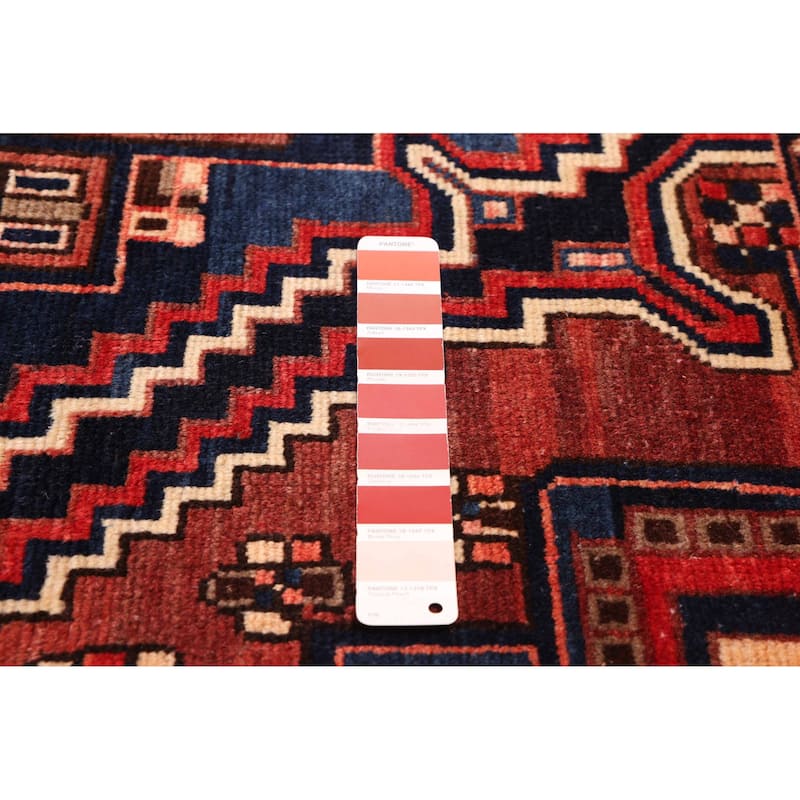 ECARPETGALLERY Hand-knotted Andelz Dark Red Wool Rug - 5'7 x 10'3