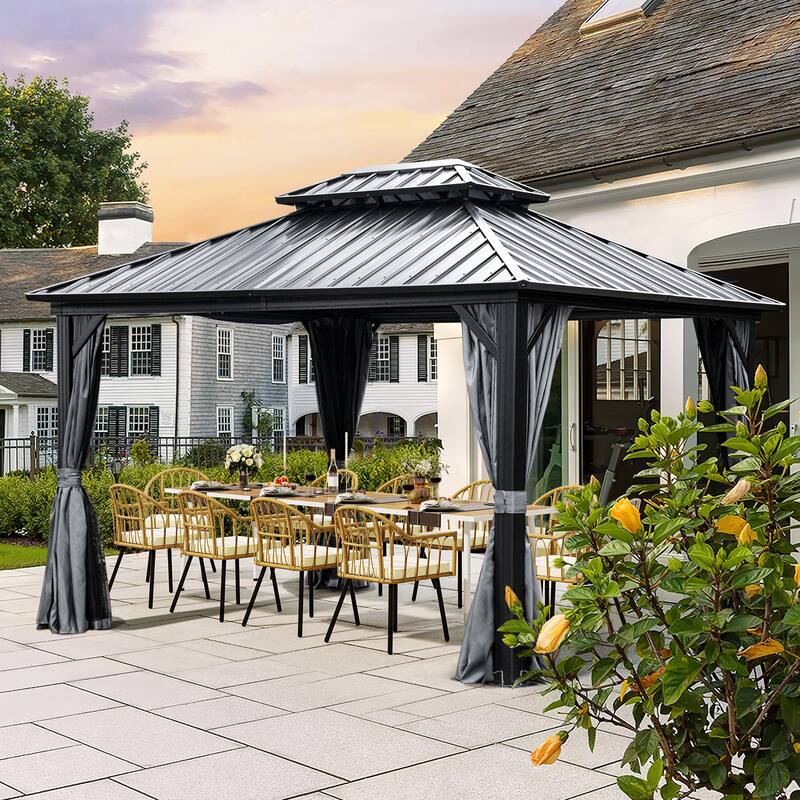 12 Ft. W x 10 Ft. D Aluminum Patio Gazebo