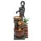 preview thumbnail 5 of 10, 32.3" H Farmhouse Well Water Pump and Pots Resin Fountain with LED Lights