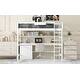 preview thumbnail 6 of 10, Wood Twin Loft Bed with Desk, Blackboard, 3-Drawers and Storage Box, White