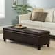 Lucinda Faux Leather Storage Bench by Christopher Knight Home - 51.25" L x 17.50" W x 16.25" H - Brown