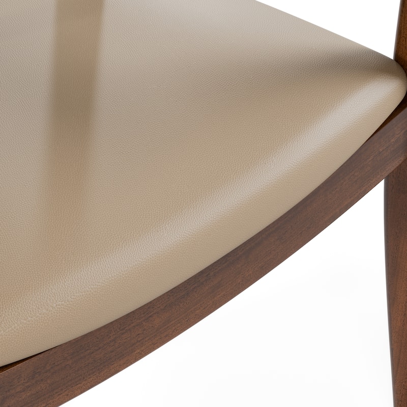 Furniture of America Abigail I Mid-Century Modern 5-Piece Rich Walnut Solid Wood Dining Set