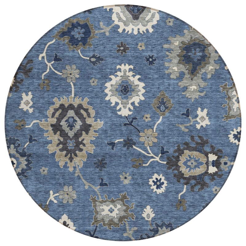 HomeRoots Floral Traditional Rectangle Outdoor Rug