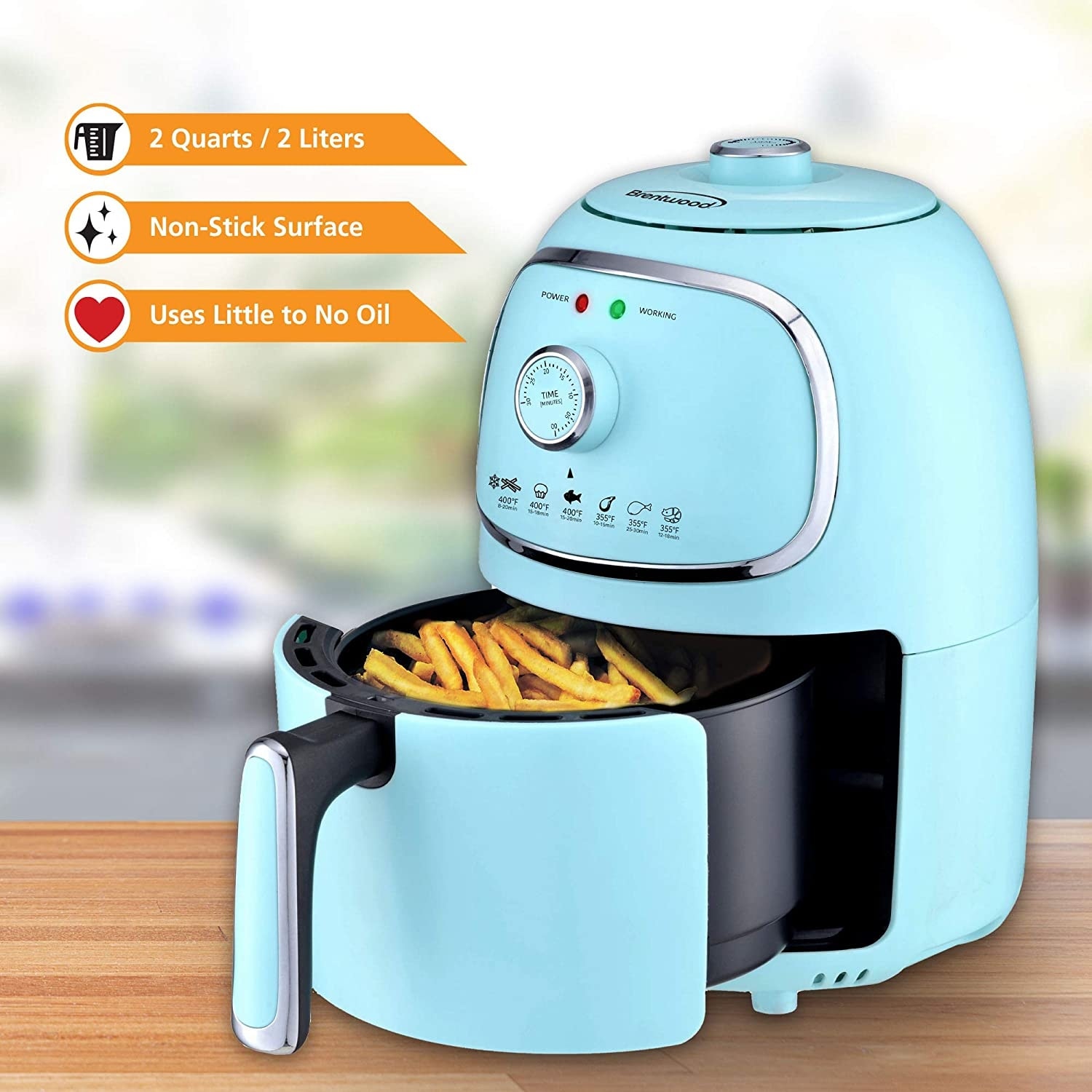 Brentwood 5qt. 1400 Watt Electric Digital Air Fryer