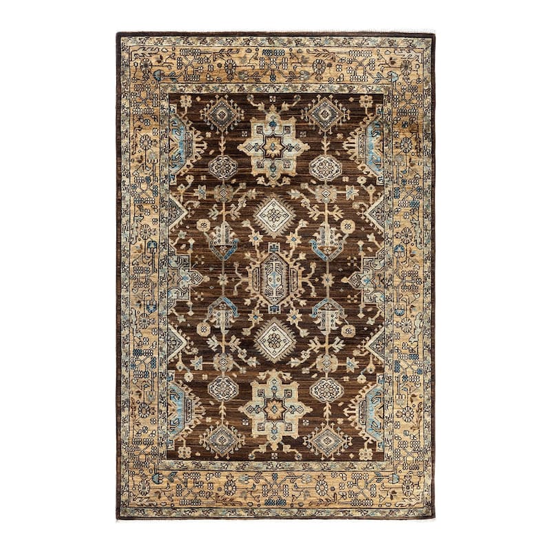 Serapi One-of-a-Kind Hand-Knotted Area Rug - Brown, 3' 11" x 6' 0" - 3' 11" x 6' 0"