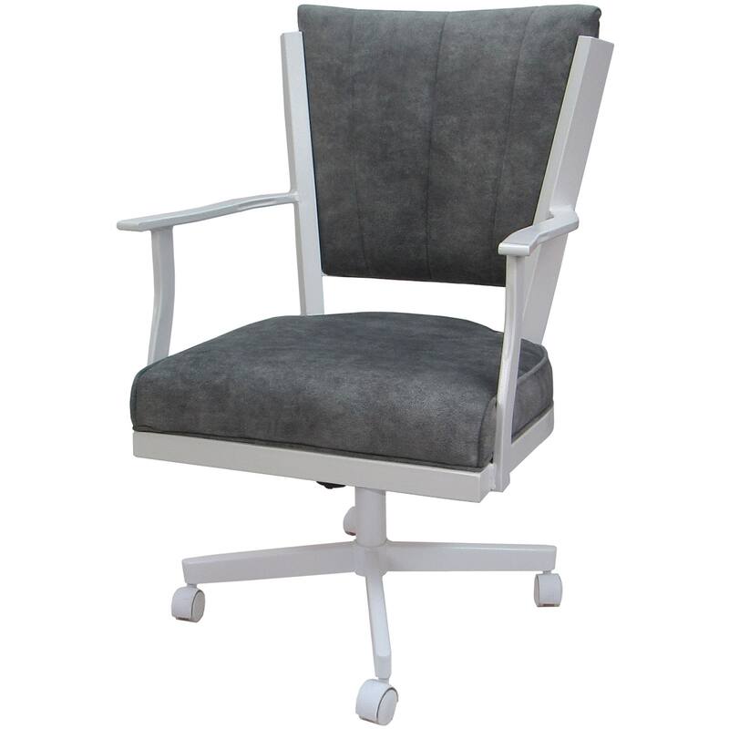 Montana Swivel Metal Dining Caster Chair on Reading Base - OutlierCharcoal - White