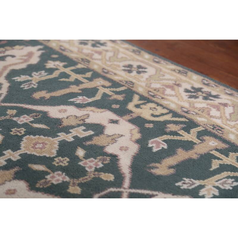 Oushak Indian Area Rug Handmade Wool Carpet - 4'2"x 6'1"