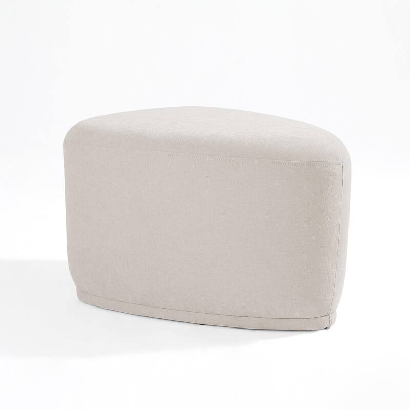 Modern Triangular Upholstered Accent Ottoman