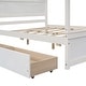 preview thumbnail 19 of 30, Full Size Wood Canopy Bed with two Drawers