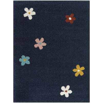 Mod-Tod Floral Shag Kids Area Rug