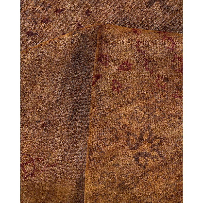 Fine Vibrance, One-of-a-Kind Hand-Knotted Area Rug - Gold, 9' 1" x 12' 2" - 9' 1" x 12' 2"