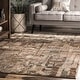 preview thumbnail 3 of 4, Nuloom Contemporary Abstract Lilly Area Rug 5' x 8' - Brown