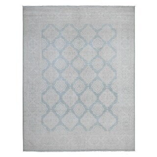 Shahbanu Rugs Laurel Green Fine Aryana with All Over Geometric Leaf ...
