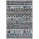 SAFAVIEH Amsterdam Bridget Moroccan Boho Rug - 5'1" x 5'1" Square - Dark Grey/Ivory