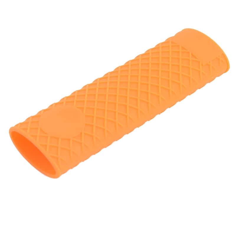 Silicone Restaurant Heat Resistant Pot Pan Stockpot Handle Cover - Orange - 6.1" x 1.9" x 1.1"(L*W*T)