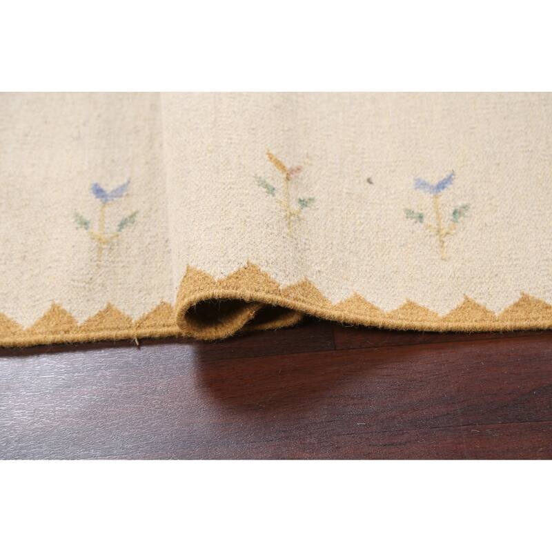 Tribal Kilim Oriental Wool Area Rug Flat-weave Home Decor Carpet - 4'0" x 5'11"