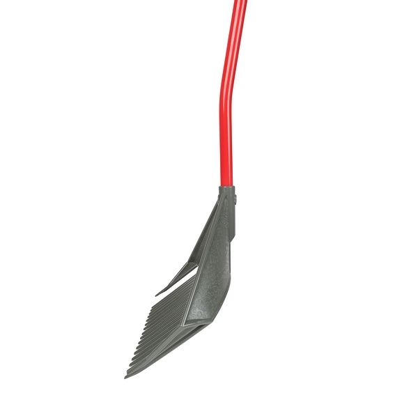 ROOT ASSASSIN 58 Inch Yard Garden Rake Multi Tool Red Grey N