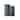 Kante 23.6", 18.9"H Charcoal Finish Concrete/Fiberglass Modern Planters (Set of 2)
