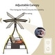 preview thumbnail 5 of 3, Patio Porch Swing 2 Person with Light and 2 Sunbrella Cushions