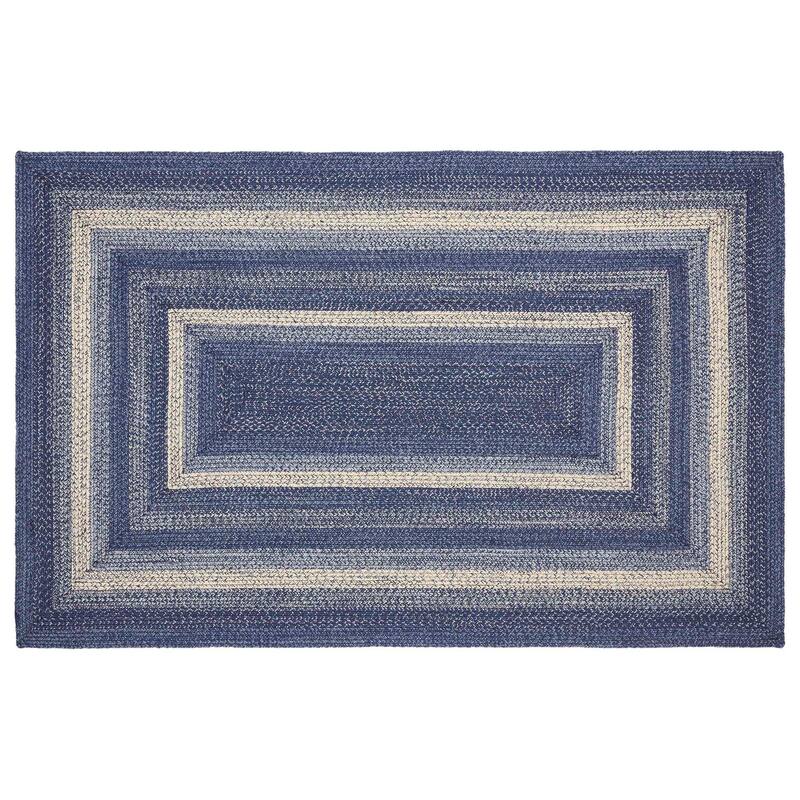 Great Falls Blue Jute Rug Rect w/ Pad 60x96 - 5' x 8' Rectangle