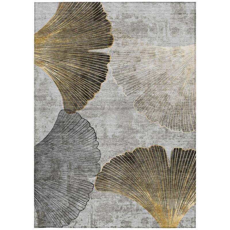 HomeRoots Floral Transitional Rectangle Outdoor Rug