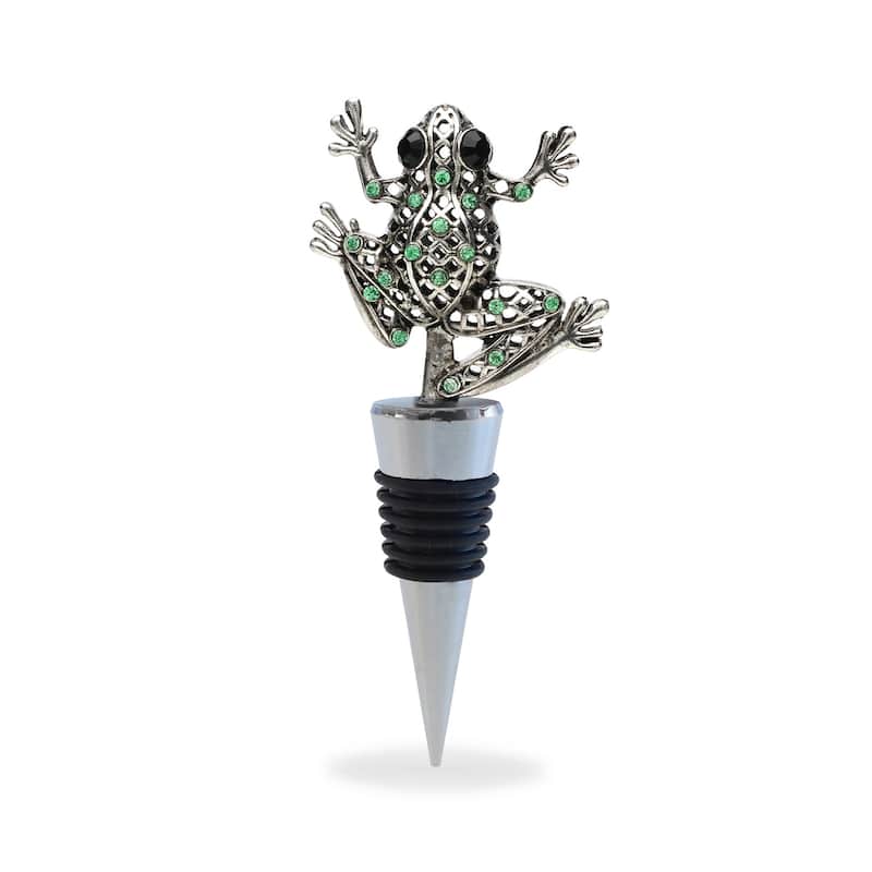 Cheers Frog Metal Wine Stopper – Elegant Vacuum Seal Reusable - 5 inches